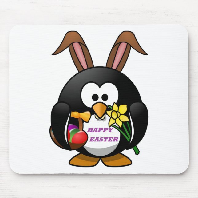 MOUSEPAD "FELZ PASCOA" PENGUIN BUNNY (Frente)