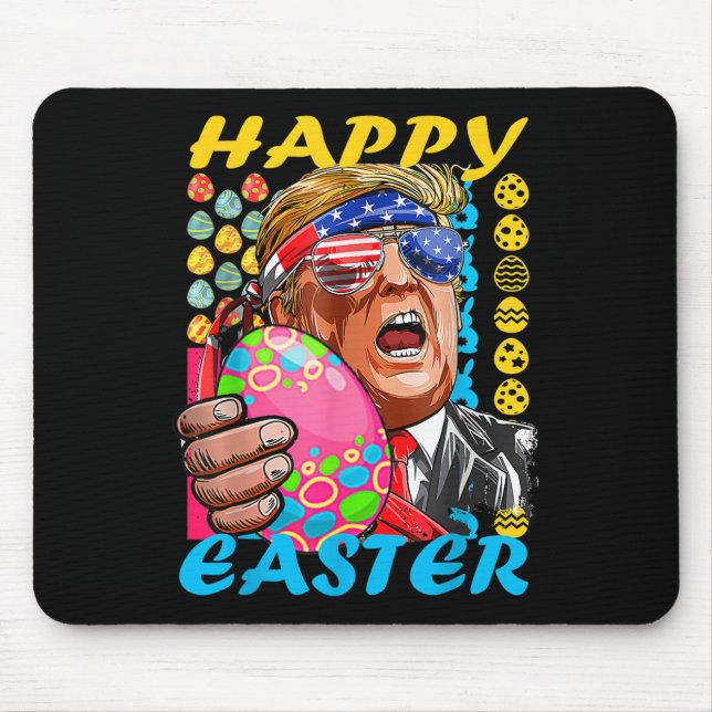 Mousepad Felz pascoa Trump Patriotic Bunny Flag (Frente)