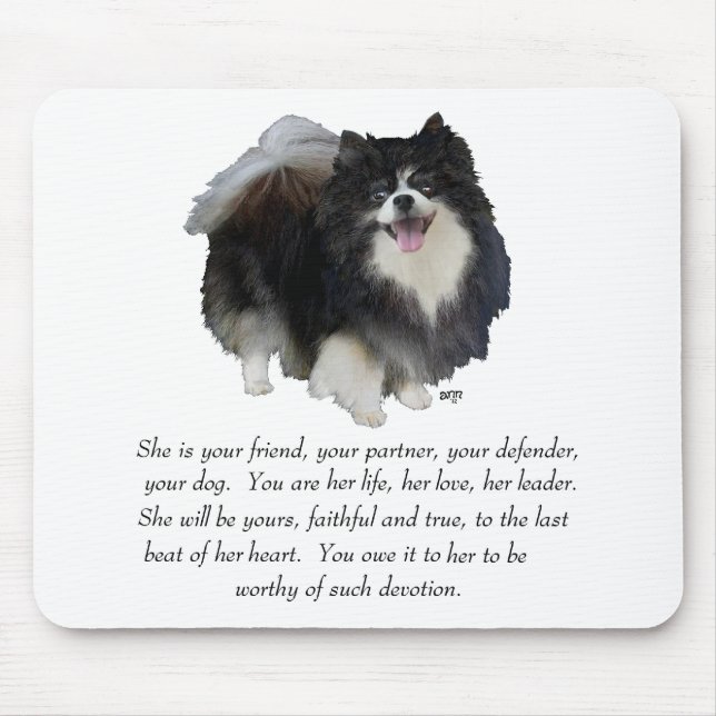 Mousepad Fêmea de Recordação da Pomerânia (Frente)