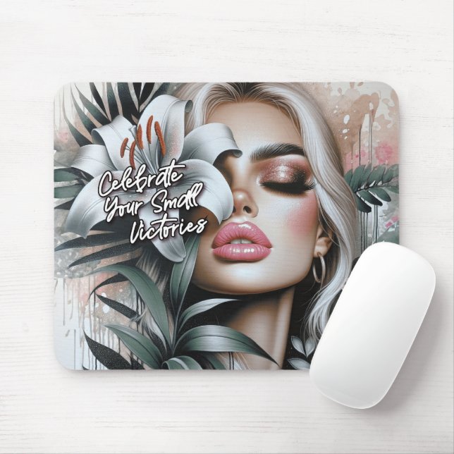 Mousepad Fêmeas Bonitas Afirmações (Com mouse)