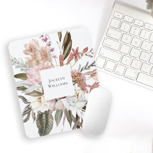 Mousepad Feminina russa Aquarela Floral