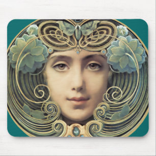 Mousepad Feminine Vintage Nouveau Beauty