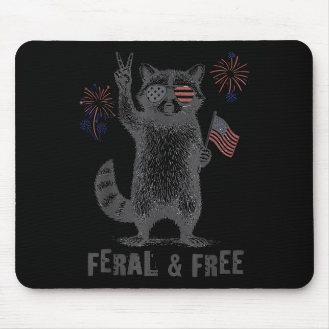 Mousepad Feral &amp; Feral Patriótico Funny Funny Feral E (Frente)