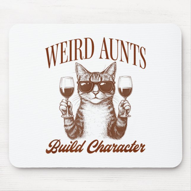Mousepad Feral Aunt Cat Lover Cat Auntie Weird Aunts Build  (Frente)