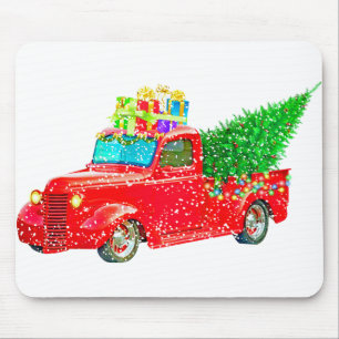 Mousepad Feriado de Carro Retro Natal