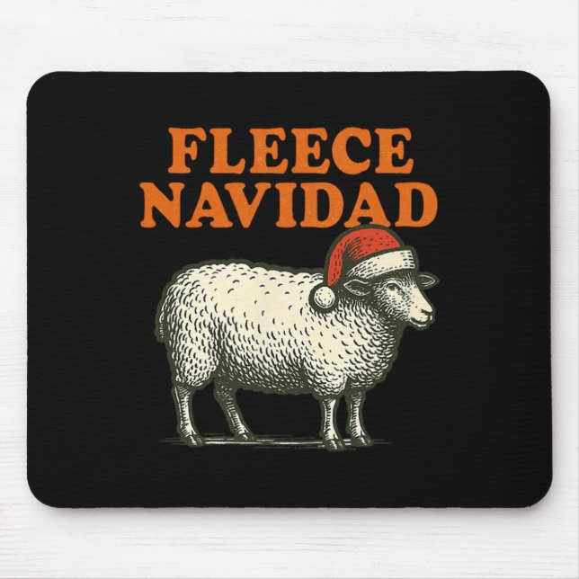 Mousepad Feriado de Natal do Fleece Navidad Funny Shep Pun  (Frente)