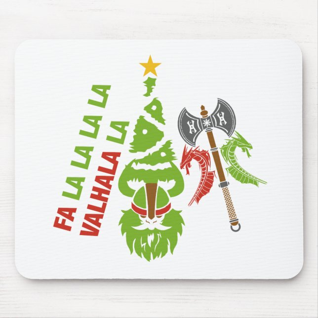 Mousepad Feriado do Natal de Viking Valhalla (Frente)