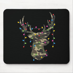 Mousepad Feriado Natal Camo Caçando Reindeer Deer Xmas