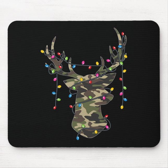 Mousepad Feriado Natal Camo Caçando Reindeer Deer Xmas (Frente)