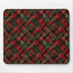 Mousepad Feriado Natal Vermelho E Xadrez Verde Folha De Our