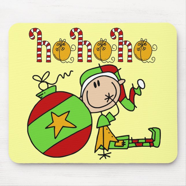 Mousepad Feriados de Natal Jingle Bells Elf (Frente)