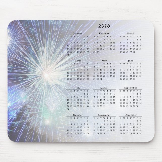 Mousepad Feriados do Glitter Fireworks 2016 (Frente)