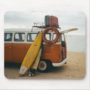 Mousepad Férias Cênicas de Arte de Praia e Verão de Vintage