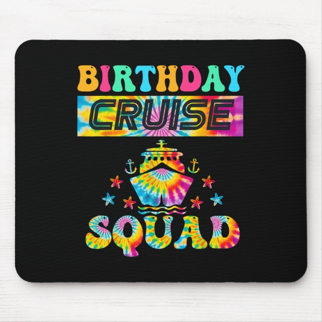 Mousepad Férias Cruise Squad Cruising de Birthday Correspon (Frente)