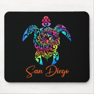 Mousepad Férias da Família de Tartarugas do Mar de San Dieg