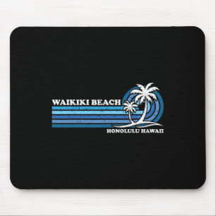 Mousepad Férias da Família Retro Vintage Honolulu Hawaii Wa