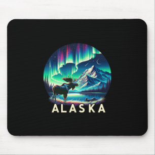 Mousepad Férias de Alce para Visualização da Aurora das Luz
