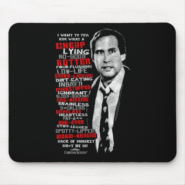 Mousepad Férias de Natal da Warner Bros. com Palavrões - Mu (Frente)