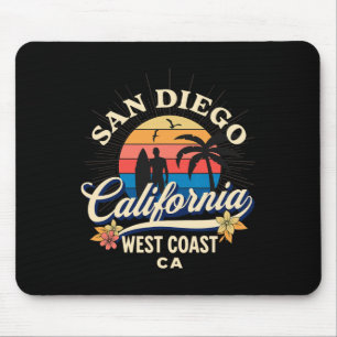 Mousepad Férias de Verão de Surf na Praia de San Diego Cali