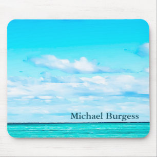 Mousepad Férias do Céu do Oceano Azul - Vias Pessoais