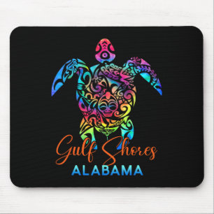 Mousepad Férias Familiares De Tartarugas Do Mar Do Alabama