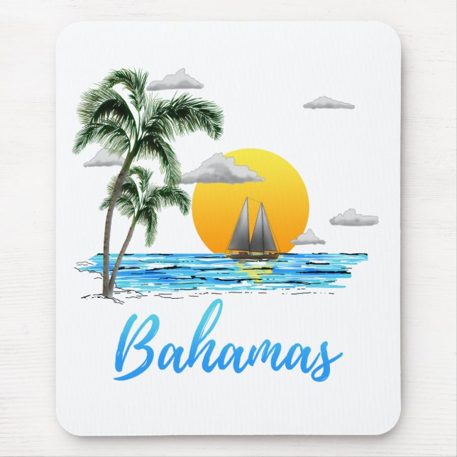 Mousepad Férias nas Bahamas de Velas (Frente)
