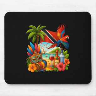 Mousepad Férias no Caribe Trinidad e Togo Bandeira de Trini