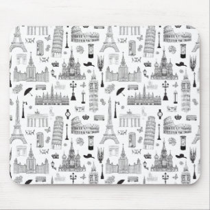 Mousepad Férias no teste padrão de Europa