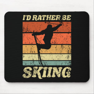 Mousepad Férias Retro de Esqui Esportes de inverno Esportes