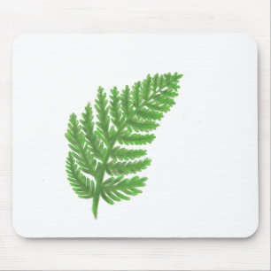 Mousepad Fern verde, folhagem verde, padrão botânico