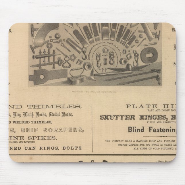 Mousepad Ferramenta de fornecimento e Forge e Nut Company (Frente)