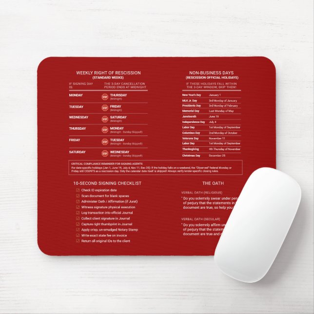 Mousepad Ferramenta de referência de notário público móvel  (Com mouse)