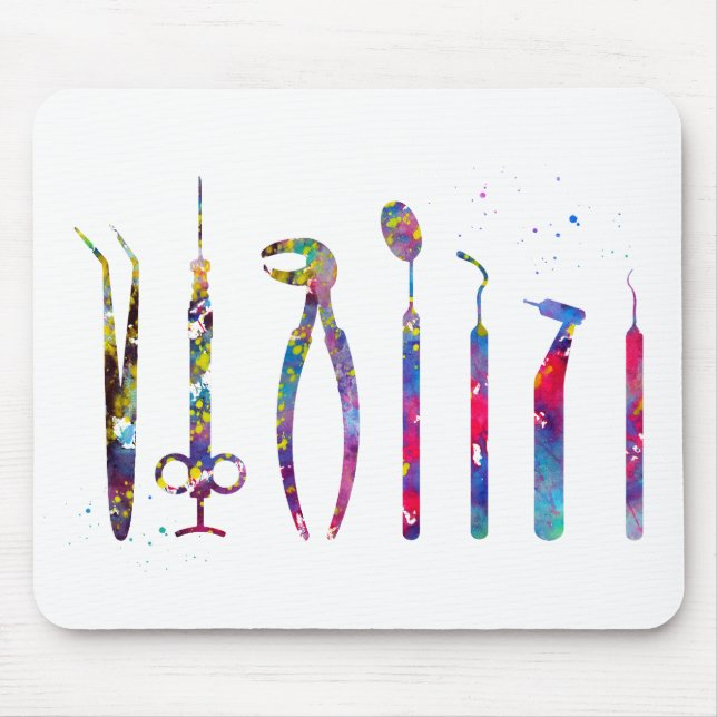 Mousepad Ferramentas de Dentista (Frente)