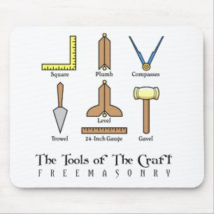Mousepad Ferramentas de funcionamento maçónicas