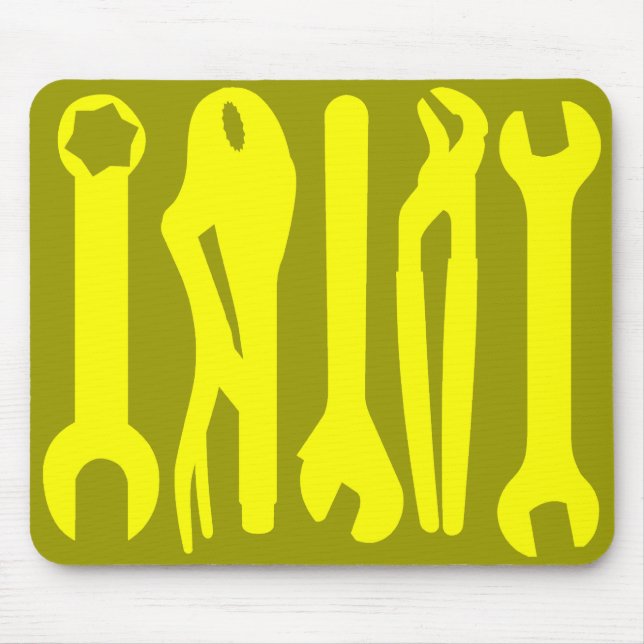 Mousepad Ferramentas - Sombras de Amarelo (Frente)