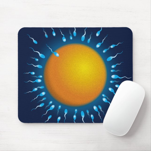 Mousepad Fertilização de Esperma e Óvulo Ciência Médica (Com mouse)