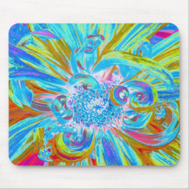 Mousepad Fesestivo Chartreuse e Blue Dahlia Flores