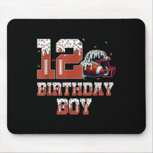 Mousepad Festa de Aniversário de 12 anos Futebol Drip Menin