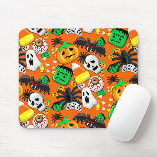 Mousepad Festa de Candies do Halloween Spooky (Com mouse)