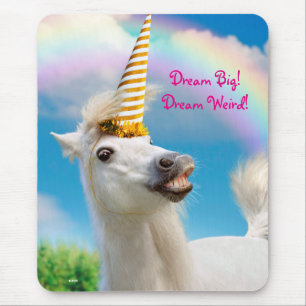 Mousepad Festa De Cavalo Unicórnio E Arco-Íris