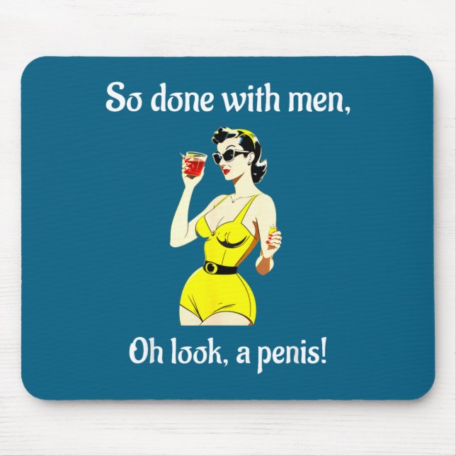 Mousepad Festa de Despedida de Solteira Feminina Engraçada  (Frente)