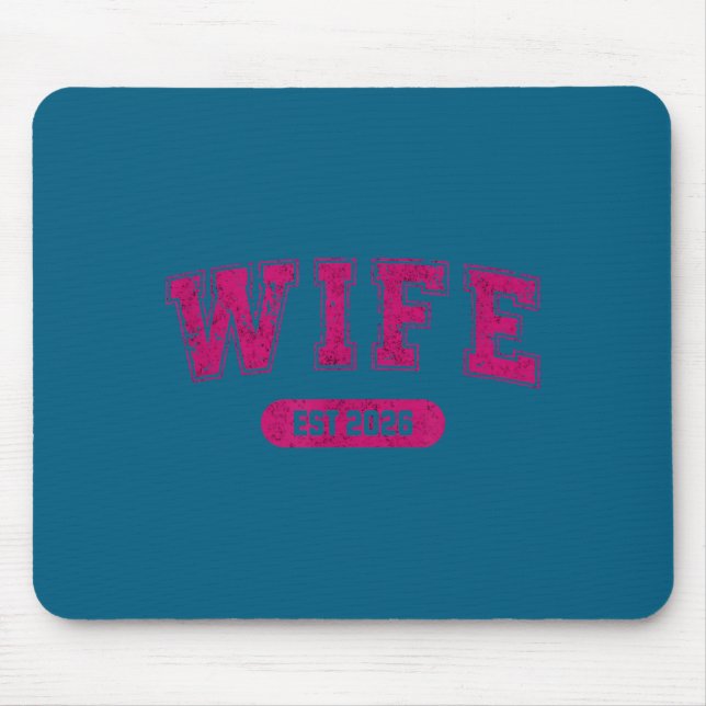 Mousepad Festa de despedida de solteiro casamento esposa e  (Frente)