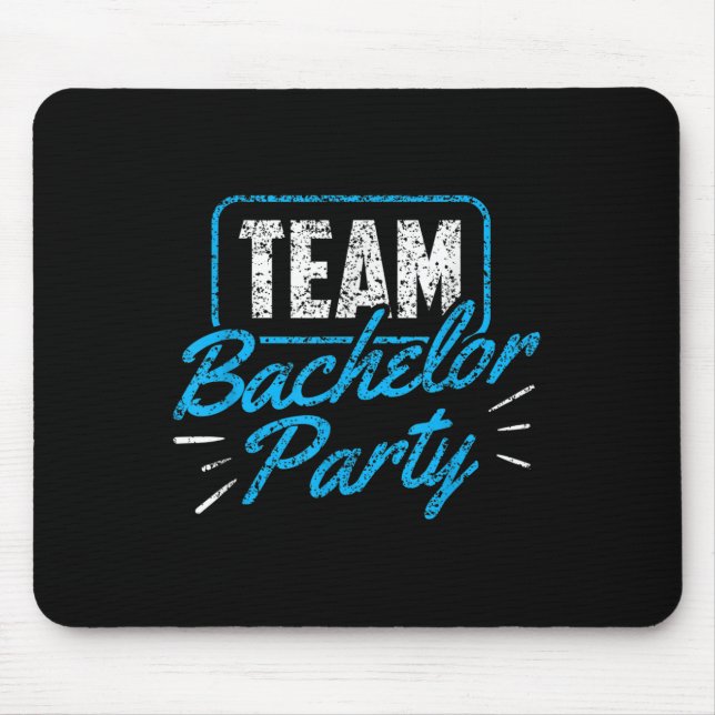 Mousepad Festa de Despedida de Solteiro Equipe Noiva Noivo  (Frente)