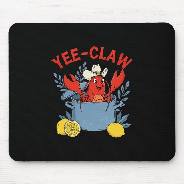 Mousepad Festa de frutos do mar de lagostim Yee-claw Wester (Frente)