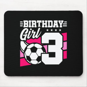 Mousepad Festa de Futebol de 3 Anos de Idade Menina de 3º A
