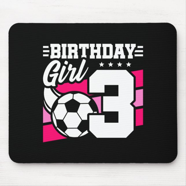 Mousepad Festa de Futebol de 3 Anos de Idade Menina de 3º A (Frente)