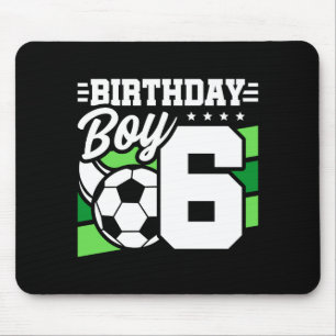 Mousepad Festa de Futebol de 6 Anos de Idade 6º Aniversário