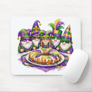 Mousepad Festa de Gnomos do Mardi Gras com Bolo do Rei