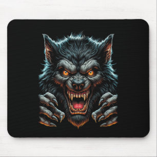 Mousepad Festa de Halloween Costume Angry Werewolf Wolfman