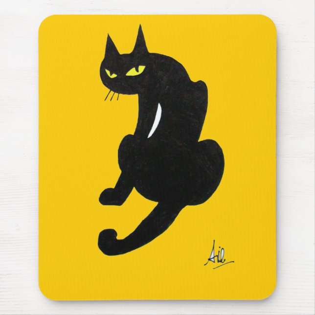 MOUSEPAD FESTA DE HALLOWEEN DO GATO PRETO (Frente)